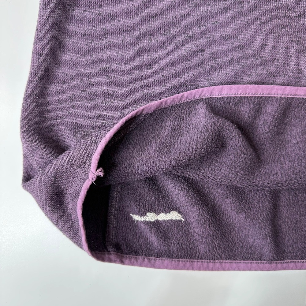 Eddie Bauer Fleece Pullover Heathered Purple Quarter Zip Jacket Gorpcore Sz 2XL - Picture 11 of 16